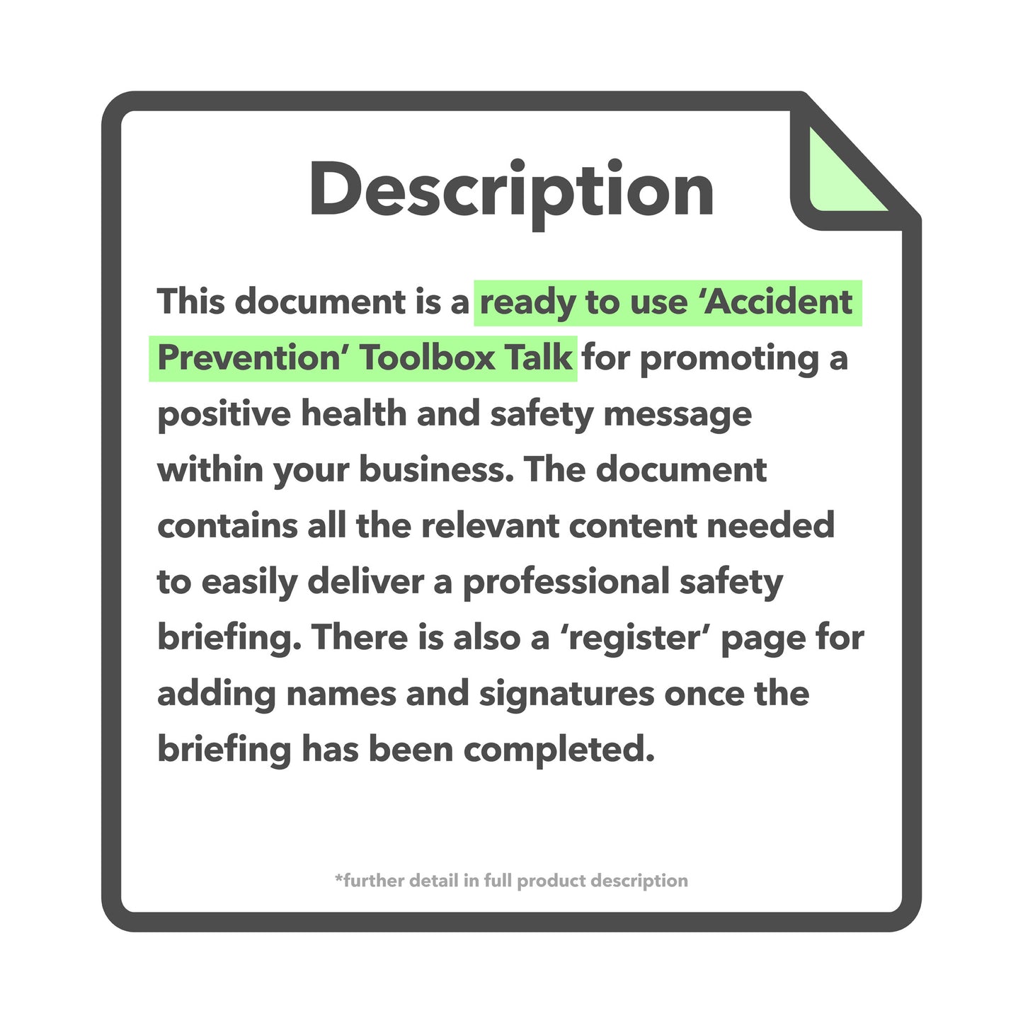 Accident Prevention Toolbox Talk