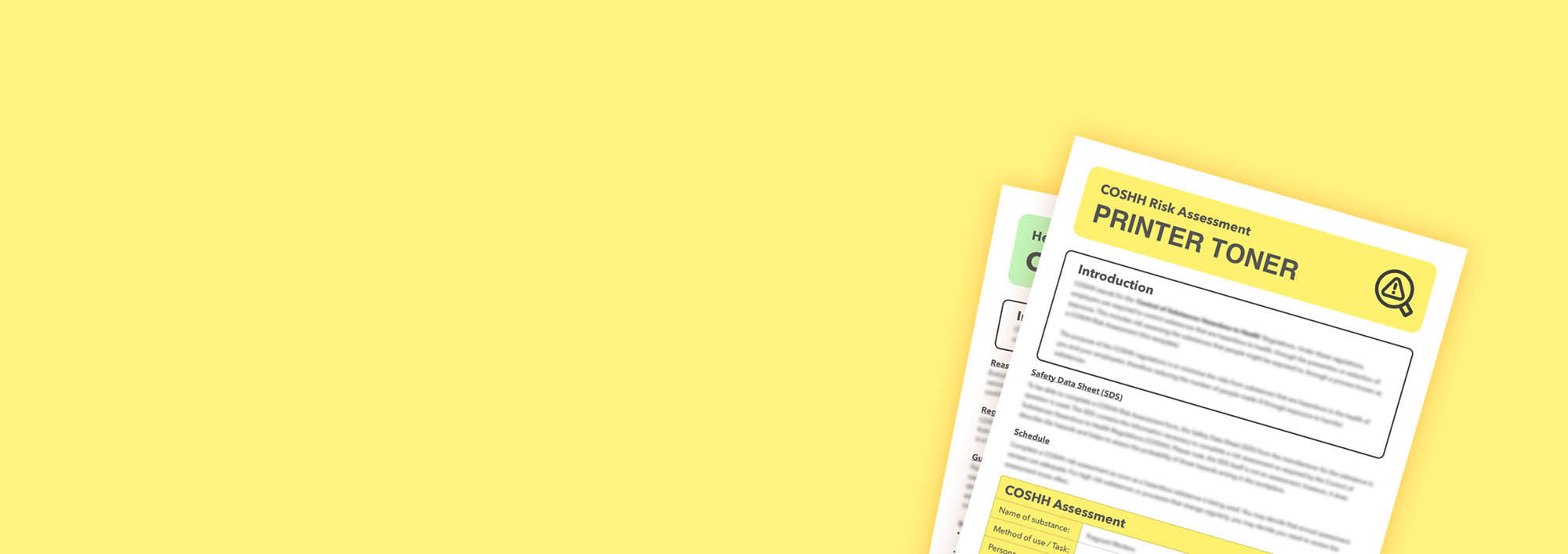COSHH risk assessment templates for workplace hazard control. Editable and easy to use, with practical guidance to manage hazardous substances and keep your business compliant.
