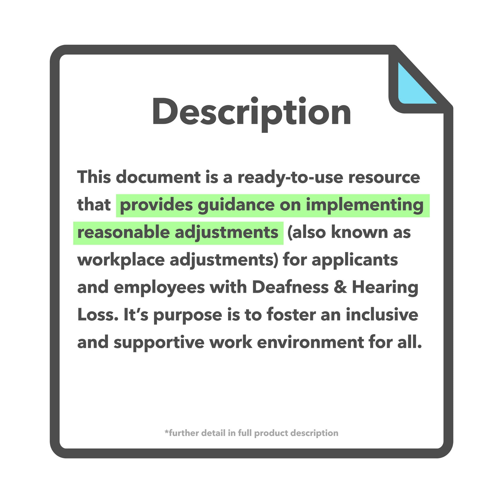 Reasonable adjustments guide for employees with deafness and hearing loss in the workplace.