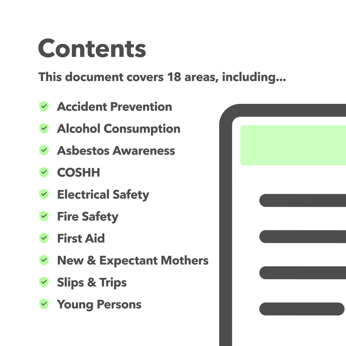Health and Safety Guidance Sheet Pack