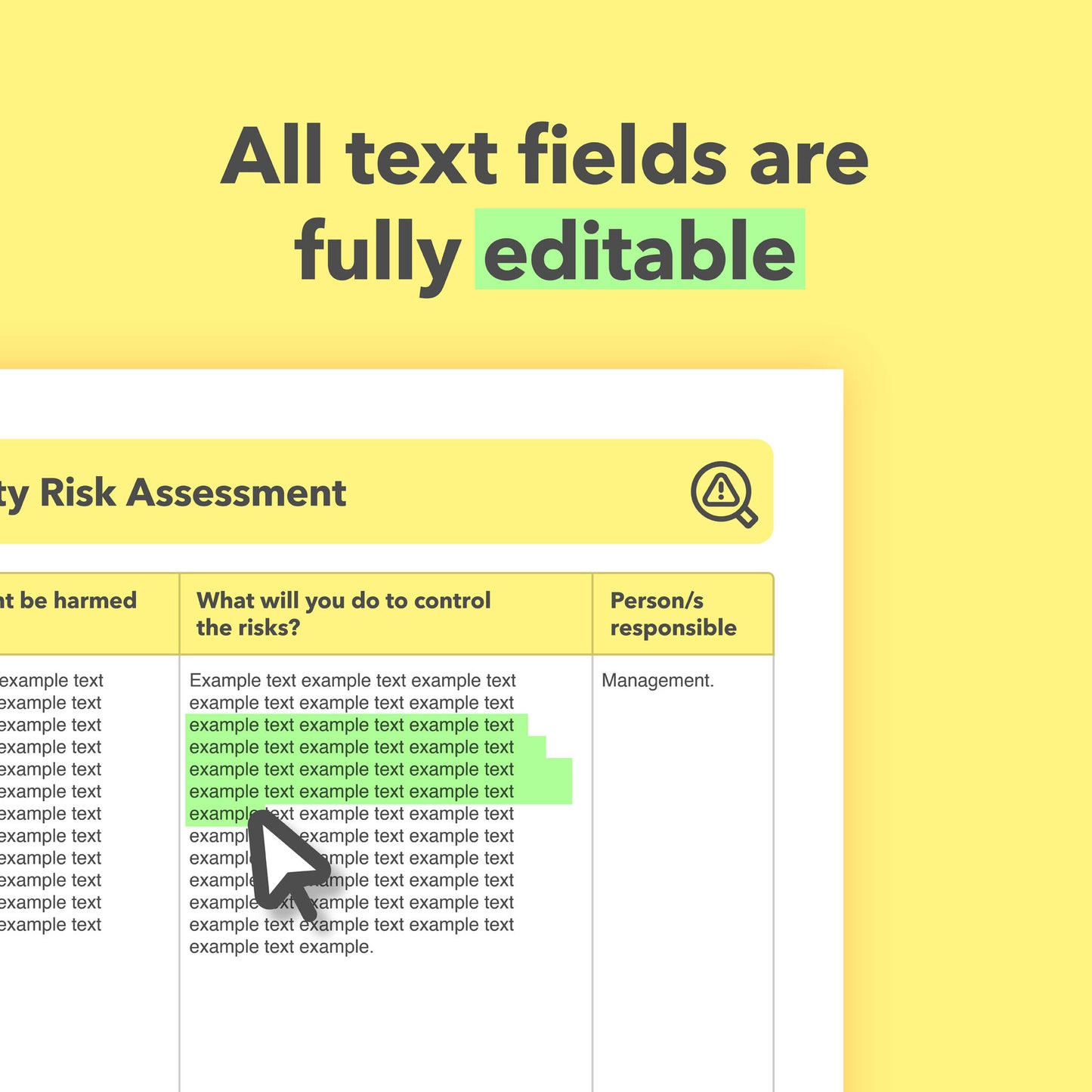 Multi-purpose, editable risk assessment for the building and construction industry – compliant with health and safety regulations.