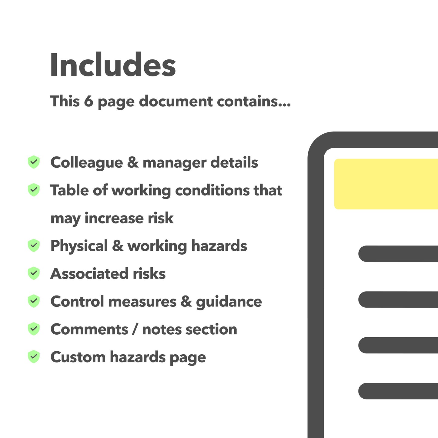Editable, pre-filled risk assessment for young workers, apprentices, and under-18s – compliant with health and safety regulations.