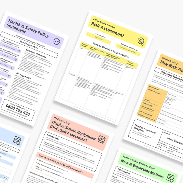 Our full range health and safety documents ready for digital download