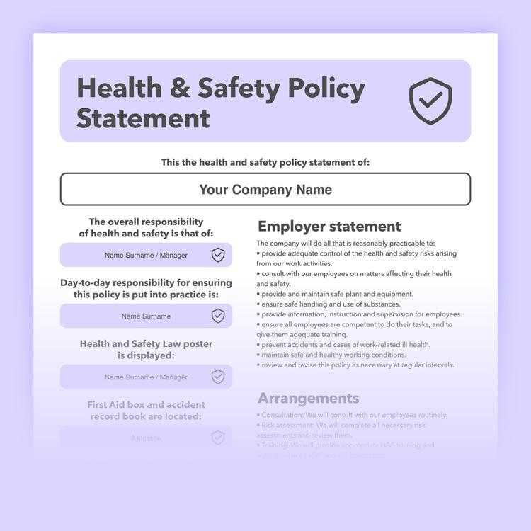 Health & Safety Policy Templates