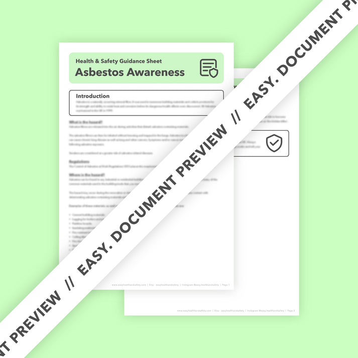 Asbestos Awareness Health and Safety Guidance Sheet – easyhealthandsafety