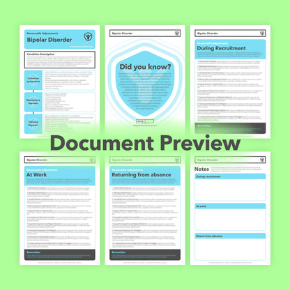 Bipolar Disorder Reasonable Adjustments Guide