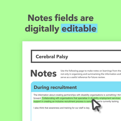 Cerebral Palsy Reasonable Adjustments Guide