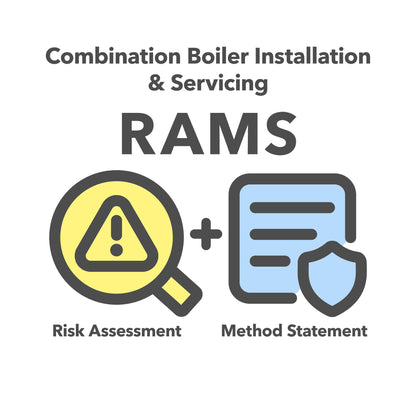 RAMS template for Combination Boiler Installation & Servicing. This risk assessment and method statement  template comes pre-completed with relevant content for ease of use.