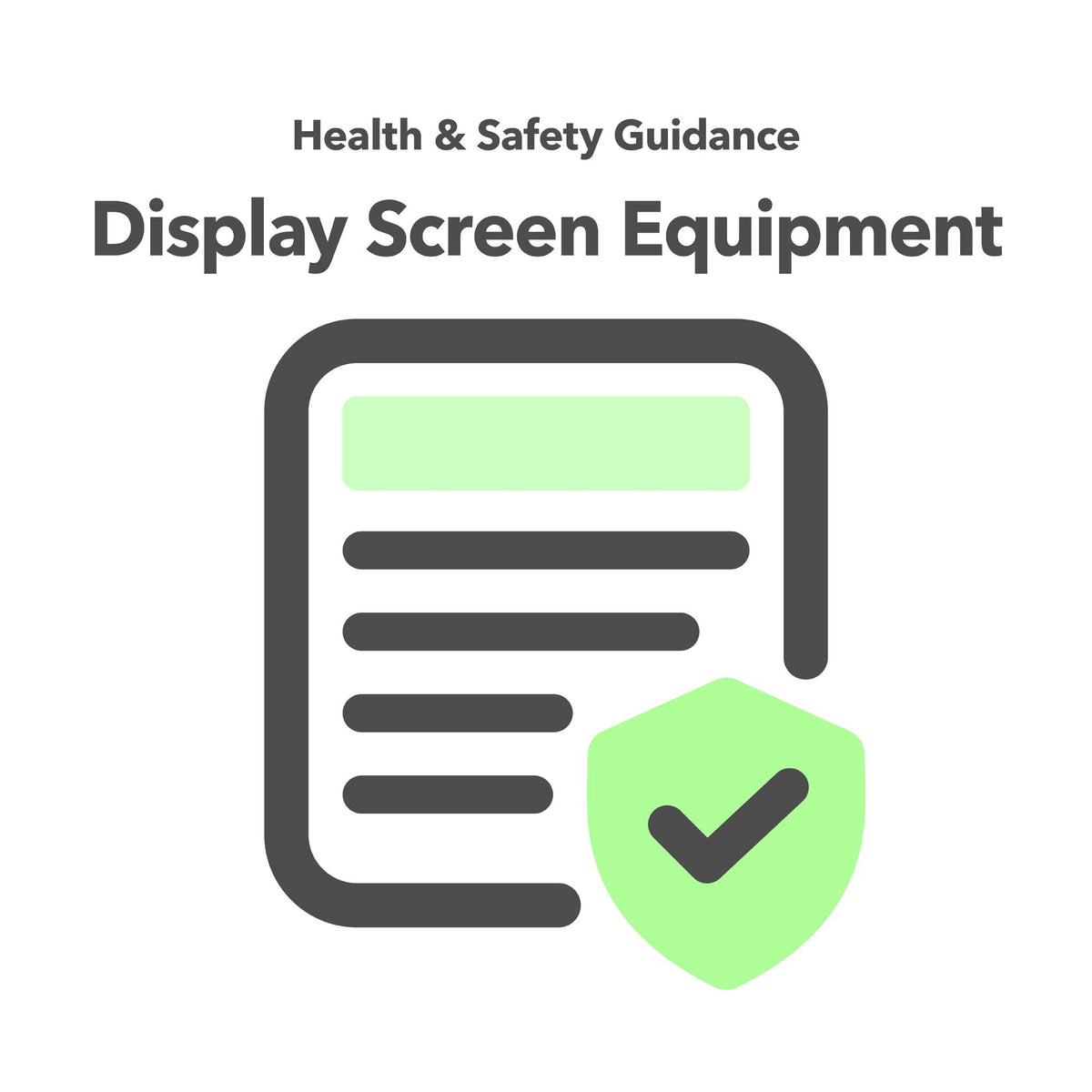 Simple Dse Checklist Display Screen Equipment (DSE) Health and Safety Guidance Sheet ...