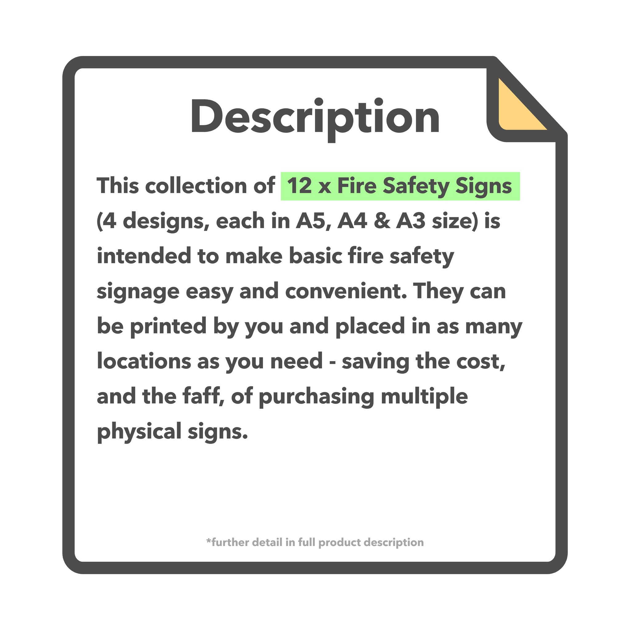 Fire Documentation Sign Fire Safety Signage Pack | Essential Signs for Workplace Safety ...