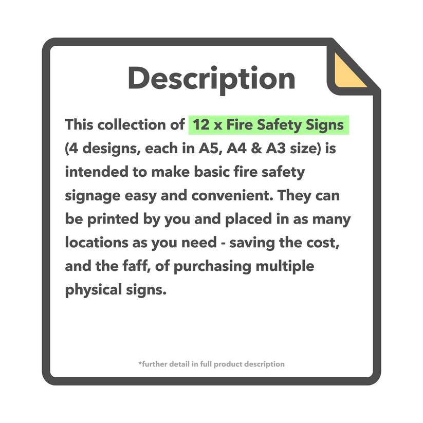 Fire Safety Signage Pack | Essential Signs for Workplace Safety ...