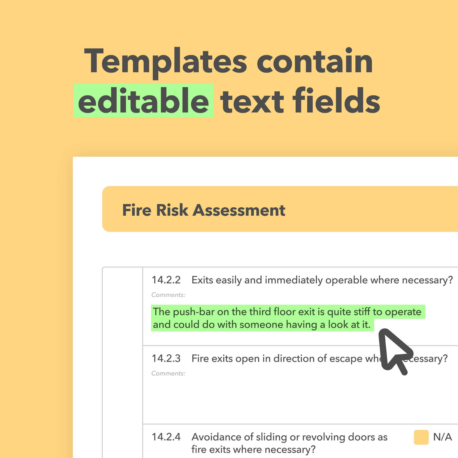 Fire Safety Template Bundle with Fire Risk Assessment, Logbook, Signage Pack and Fire Safety Guidance – editable and ready to use.