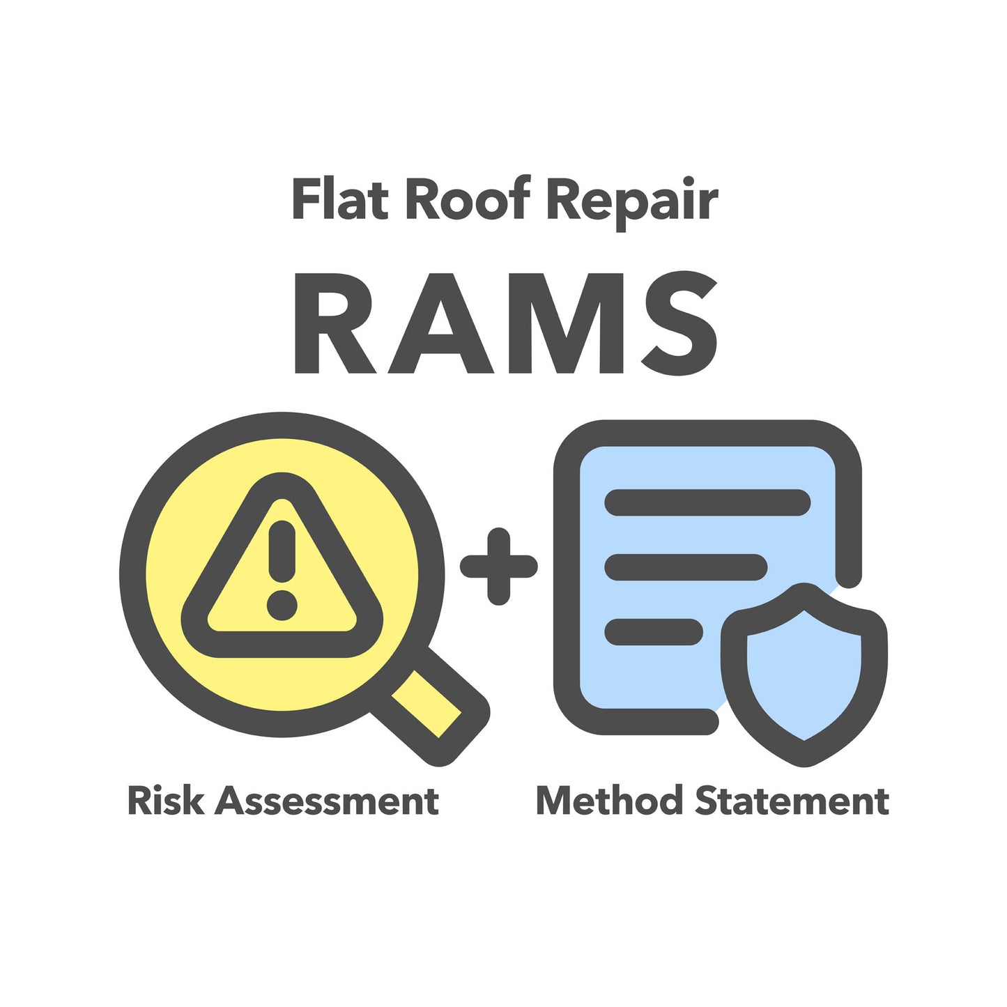 RAMS template for Flat Roof Repair Work. This combined risk assessment and method statement  template comes pre-completed with relevant content for ease of use.