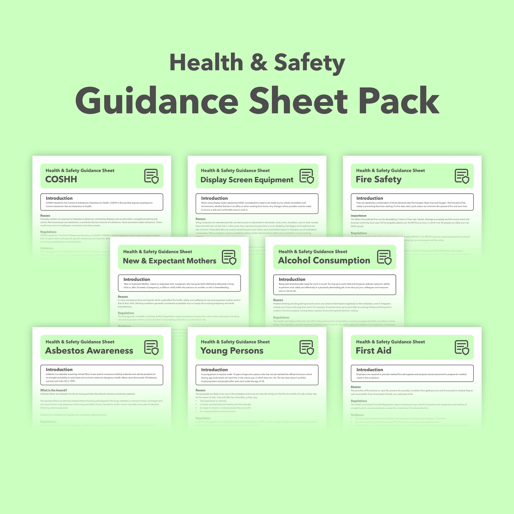 Health Safety Guidance Sheet Pack Breakdown Essential H S health-safety-guidance-sheet-pack-breakdown-essential-h-s