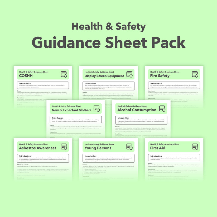 Health and Safety Guidance Sheet Pack, Workplace Legislation Made Easy ...