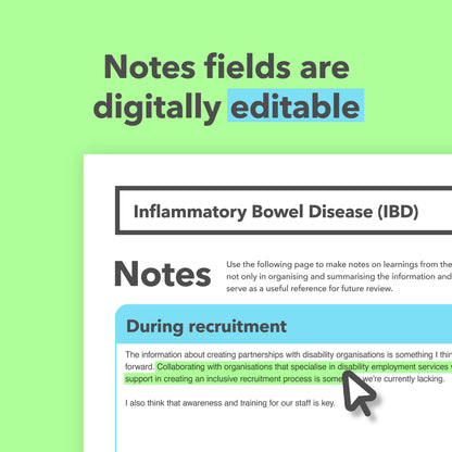 Inflammatory Bowel Disease (IBD) Reasonable Adjustments Guide