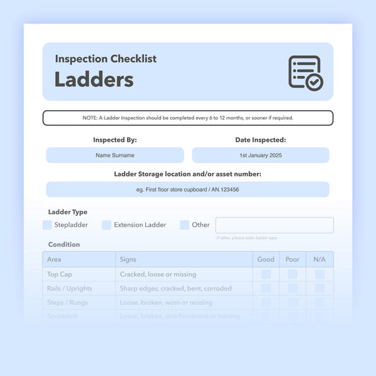 Ladder health and safety inspection checklist