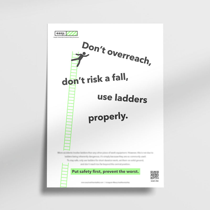 Ladder safety poster