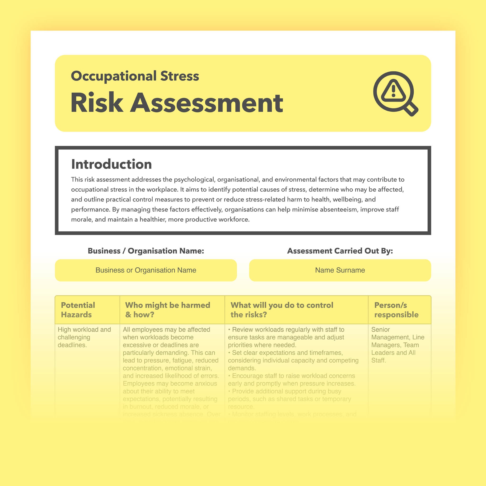 Tea Room Health and Safety Template Collection | Easy To Use ...
