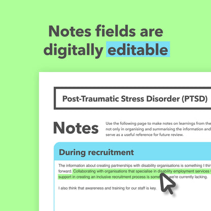 Post-Traumatic Stress Disorder (PTSD) Reasonable Adjustments Guide