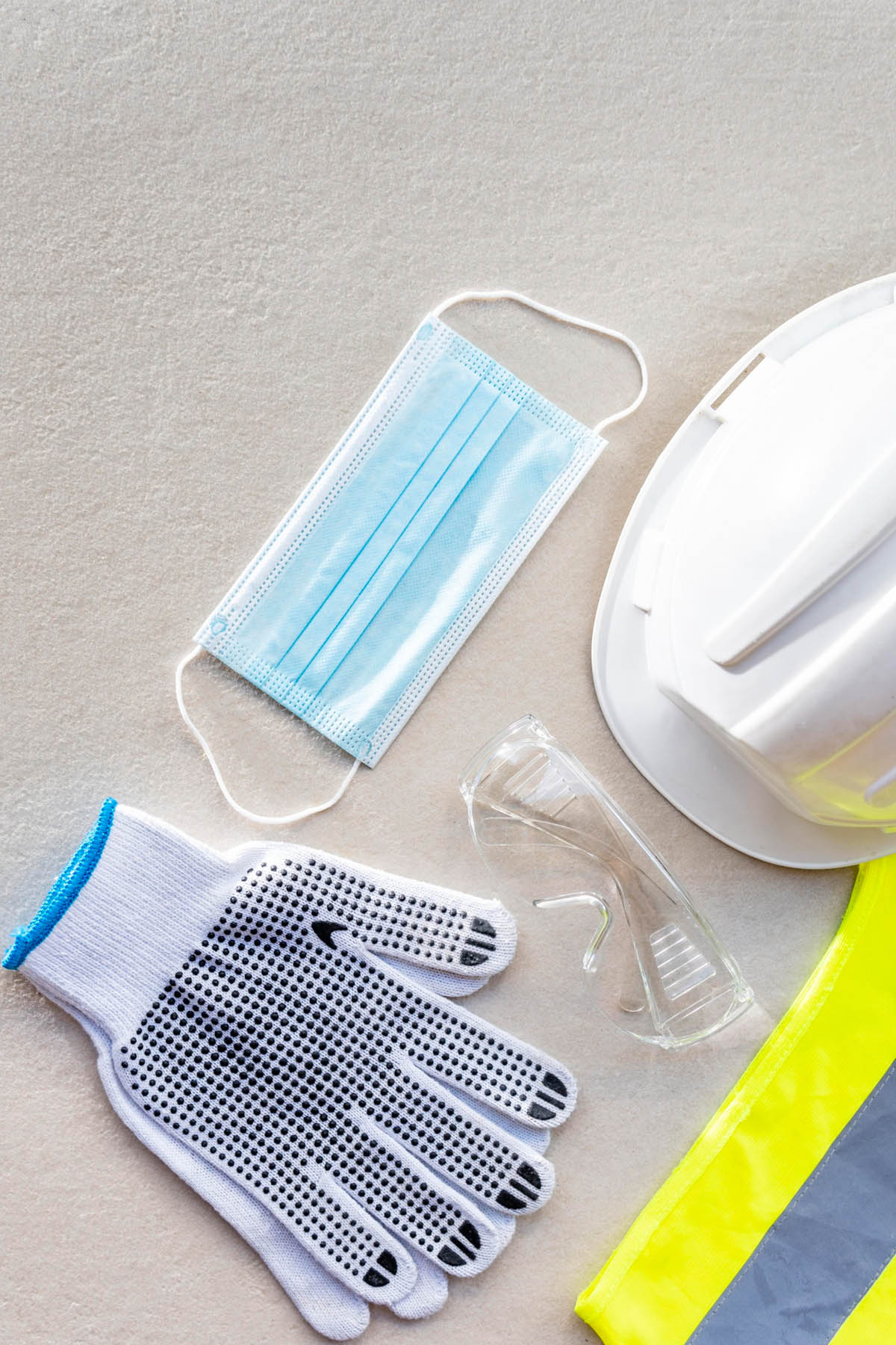 A selection of personal protective equipment also known as PPE