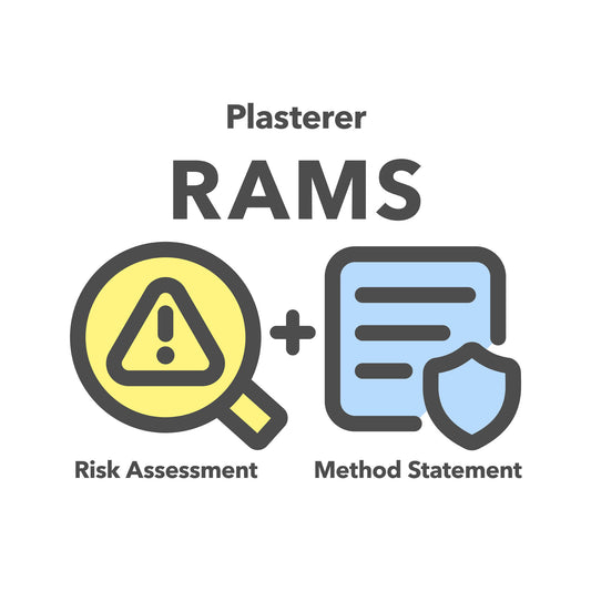 RAMS template for Plasterers and plastering work. This risk assessment and method statement  template comes pre-filled with relevant content for ease of use.