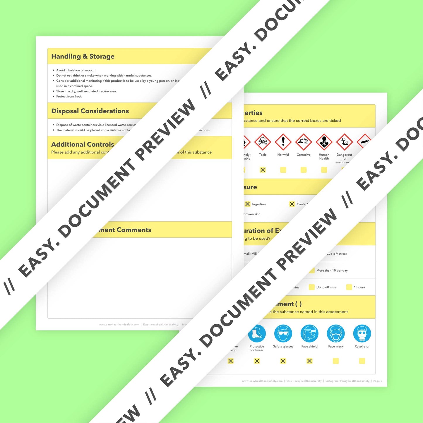 COSHH Assessment for Printer Toner - Prefilled