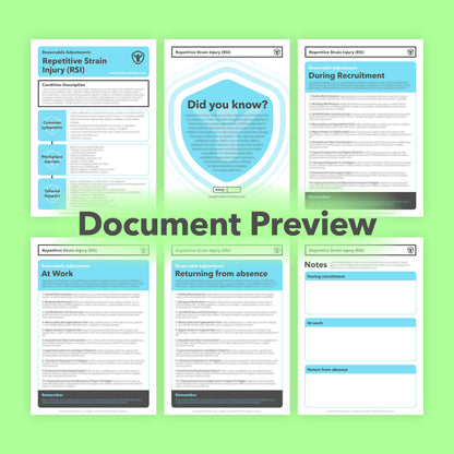 Repetitive Strain Injury (RSI) Reasonable Adjustments Guide