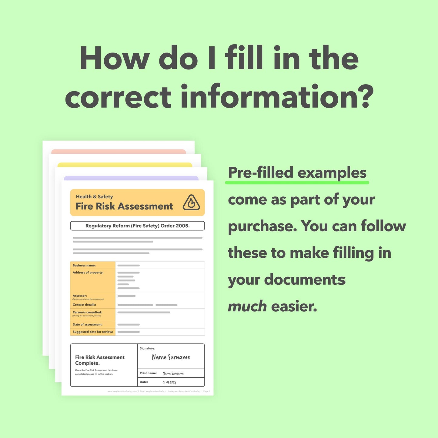 Editable health and safety template bundle for tea rooms and tea shops – pre-filled for quick and easy compliance with legal requirements.