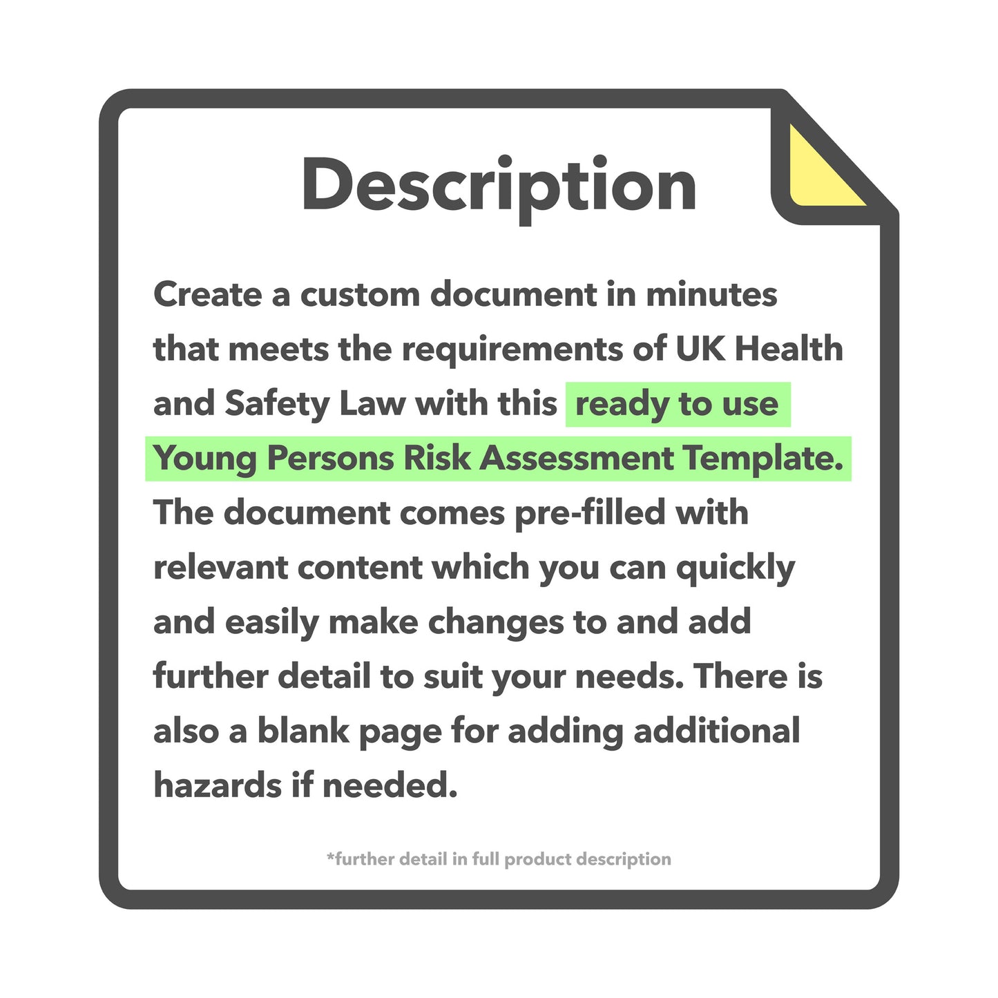 Young Persons Risk Assessment Template