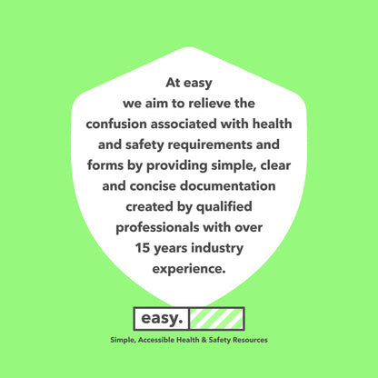 Editable health and safety template bundle for cleaning businesses, cleaning companies, and professional cleaners, with pre-filled documents for quick and easy health and safety compliance.