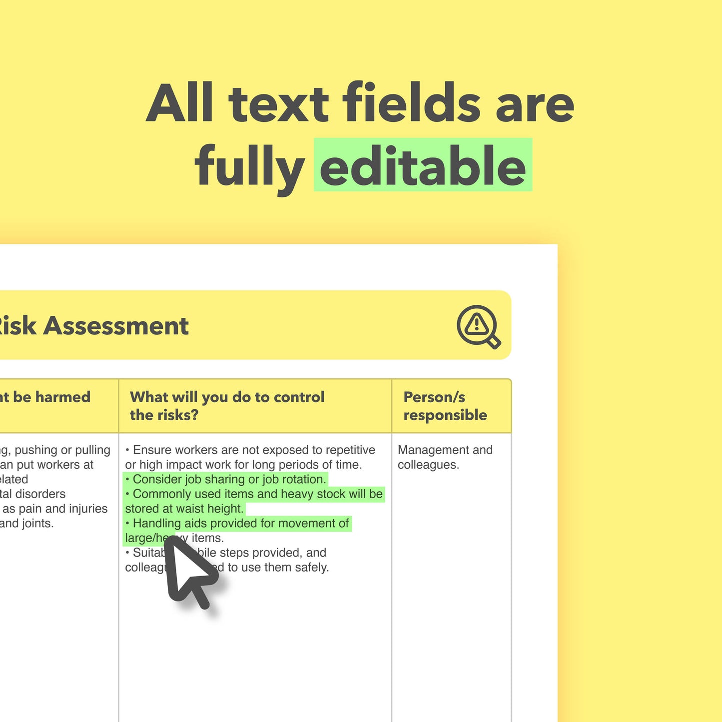 Editable, pre-filled risk assessment template for coffee shops, coffee houses, baristas, and coffee shop businesses – easy to use for quick health and safety compliance.