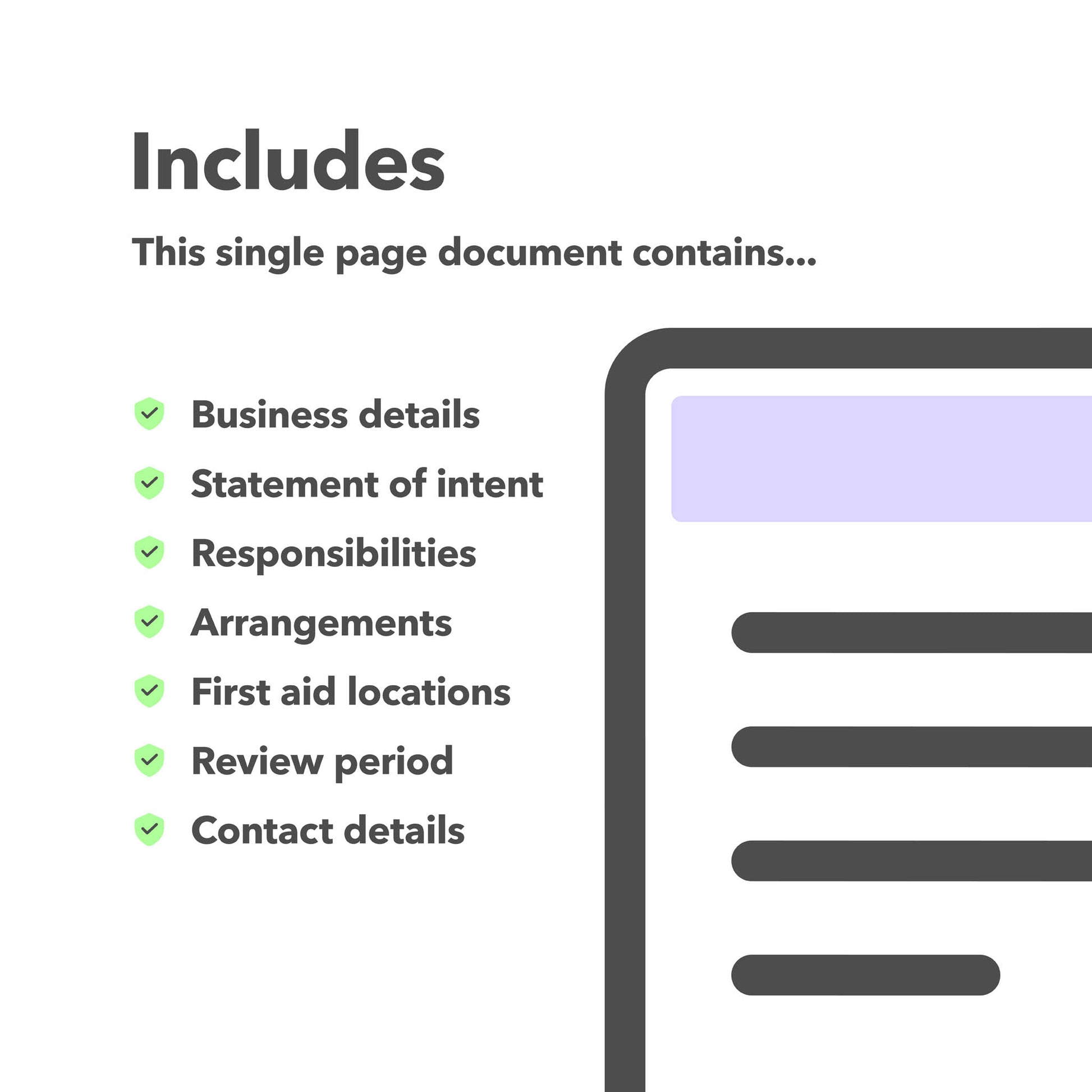 Editable Health and Safety Policy Template for small businesses with pre-written content, simple to download and customise for workplace safety.