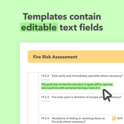 Editable health and safety template bundle for massage therapists, massage therapy clinics, massage studios, and massage therapy businesses, with pre-filled documents for quick and easy health and safety compliance.