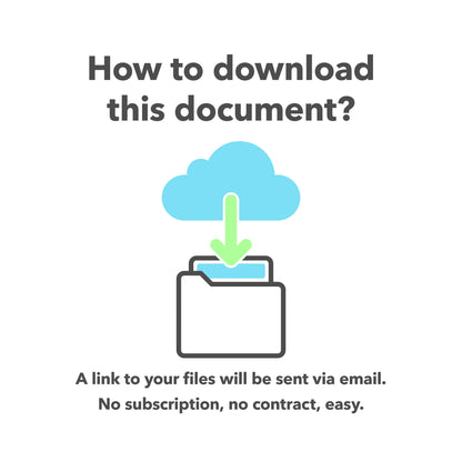 Downloadable PEEP template with a link to the digital files sent by email after purchase.