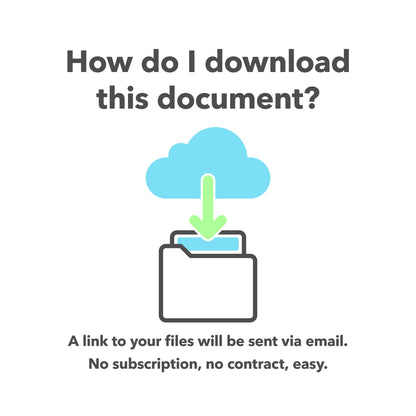 Downloadable Reasonable Adjustments Policy Template with a link to the digital files sent by email after purchase.