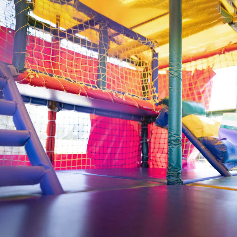 Safely padded children's soft play area