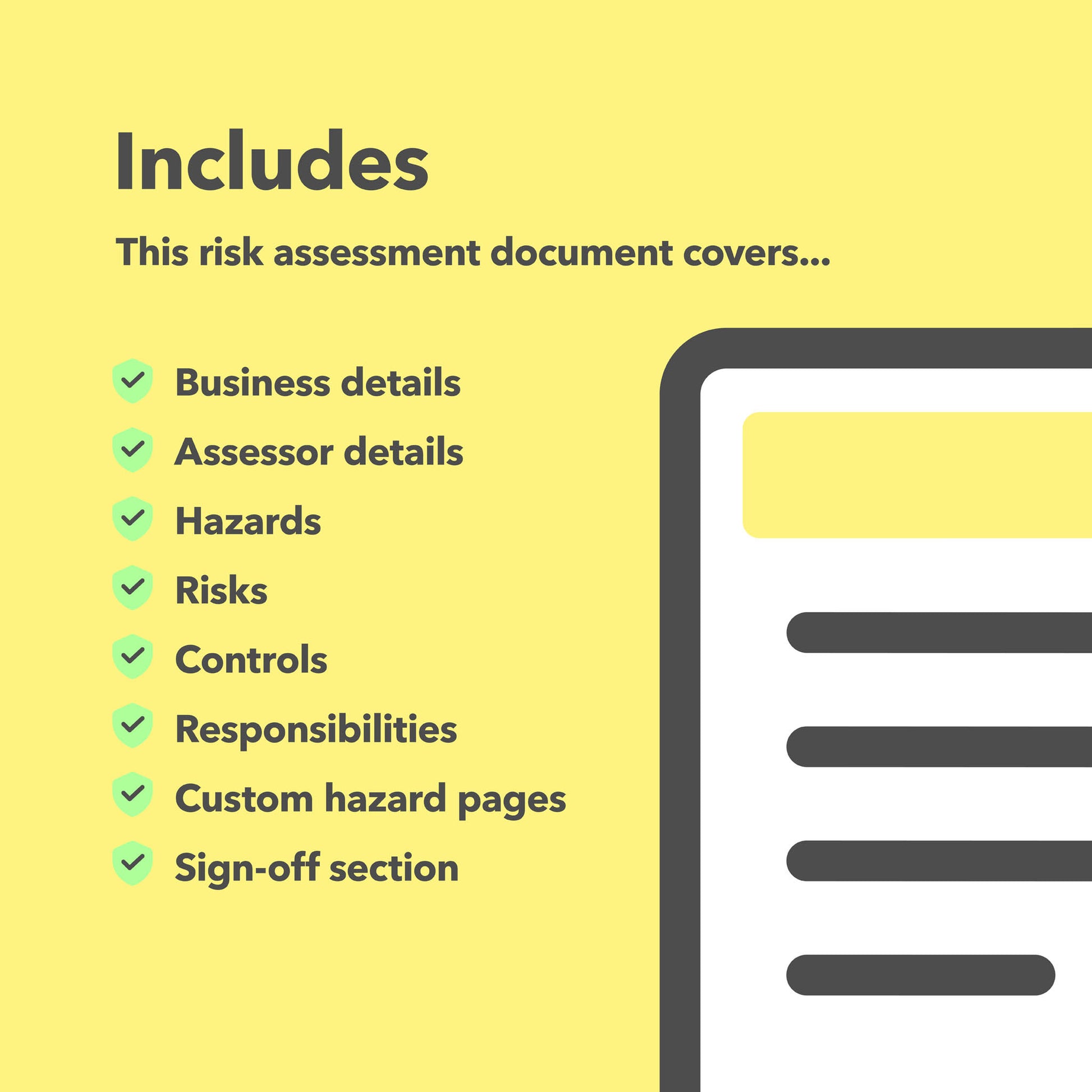Editable, pre-filled risk assessment template for tattoo studios, tattoo artists, tattoo shops, and parlours, including self-employed tattooists – easy to use for quick health and safety compliance.